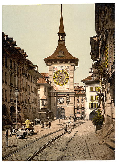 The clock tower, Berne, Town, Switzerland. (Library of Congress: LOT 13410, no. 002 [item] [P&P]
